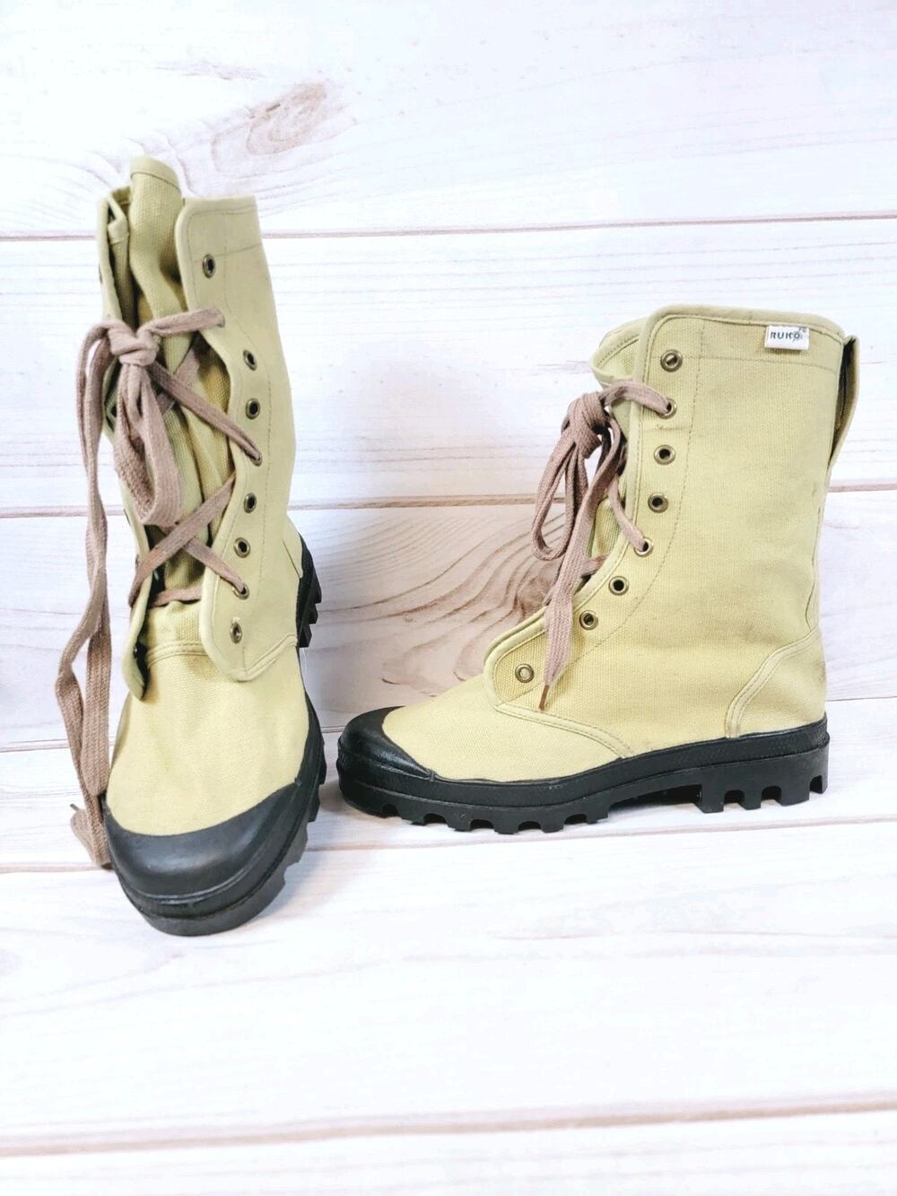 Ruko Trooper Desert Combat Boots Mens Size 7 Canvas RK-9700510-17
